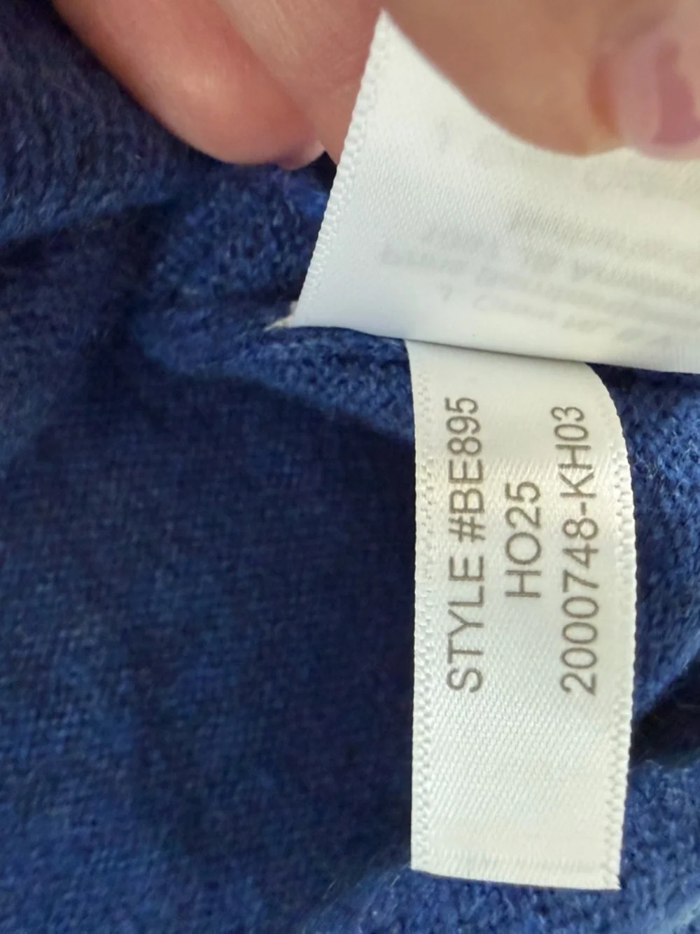 J.Crew 100% Cashmere Crewneck Sweater Navy Men’s M Classic Knit Underarm Repair